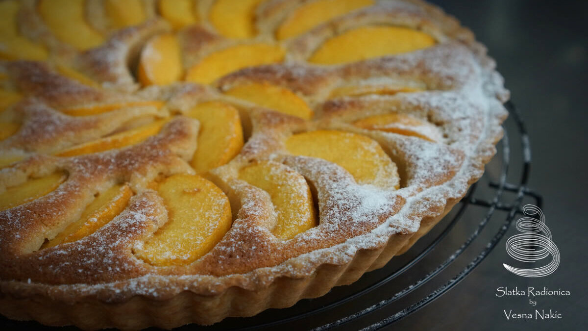 frangipane s breskvom, tart, voćni tart