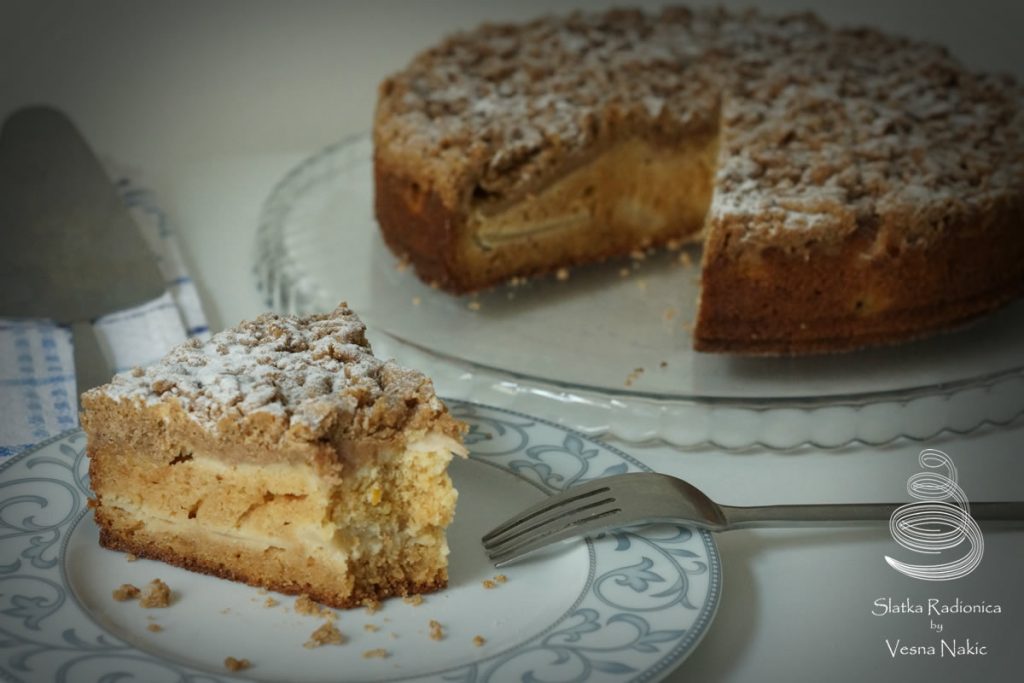 german apple cake, jabuke, kolač