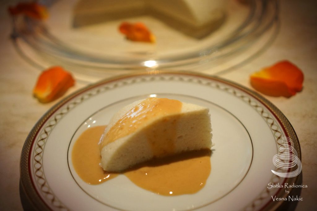 budin od griza, griz, karamel, kolač