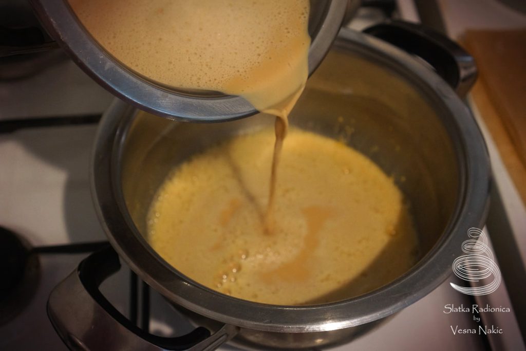 budin od griza, griz, karamel, kolač