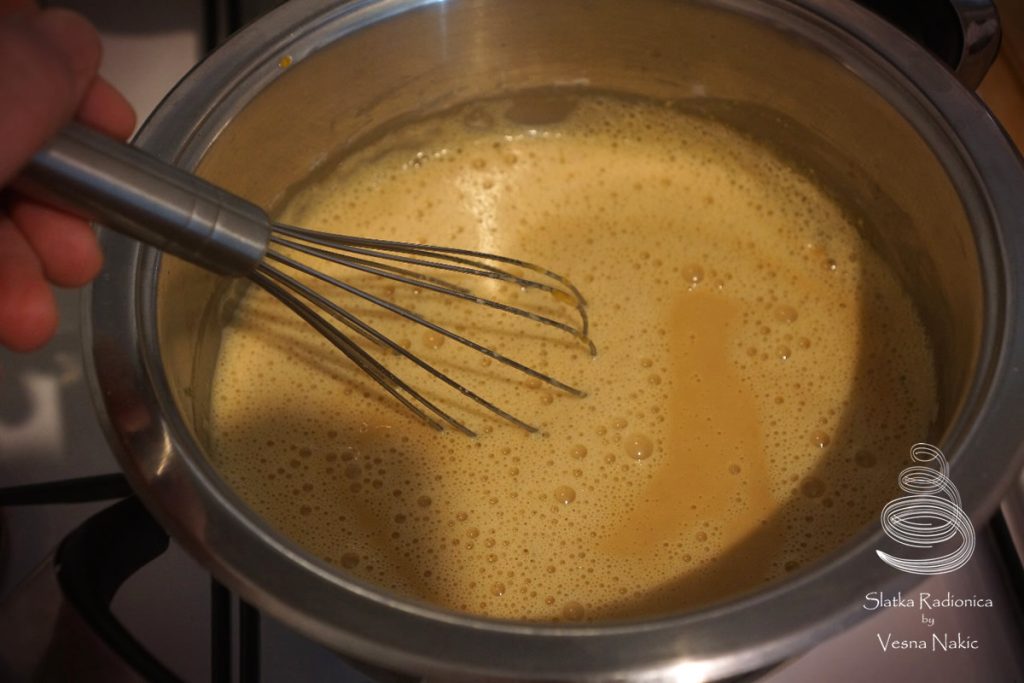 budin od griza, griz, karamel, kolač