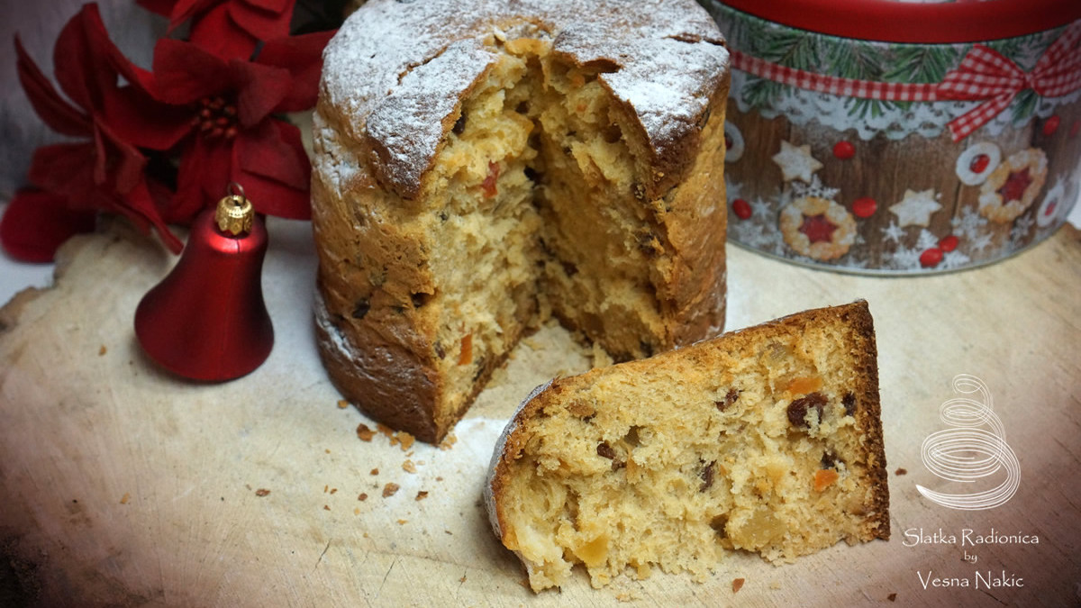 panettone, božićna dekoracija