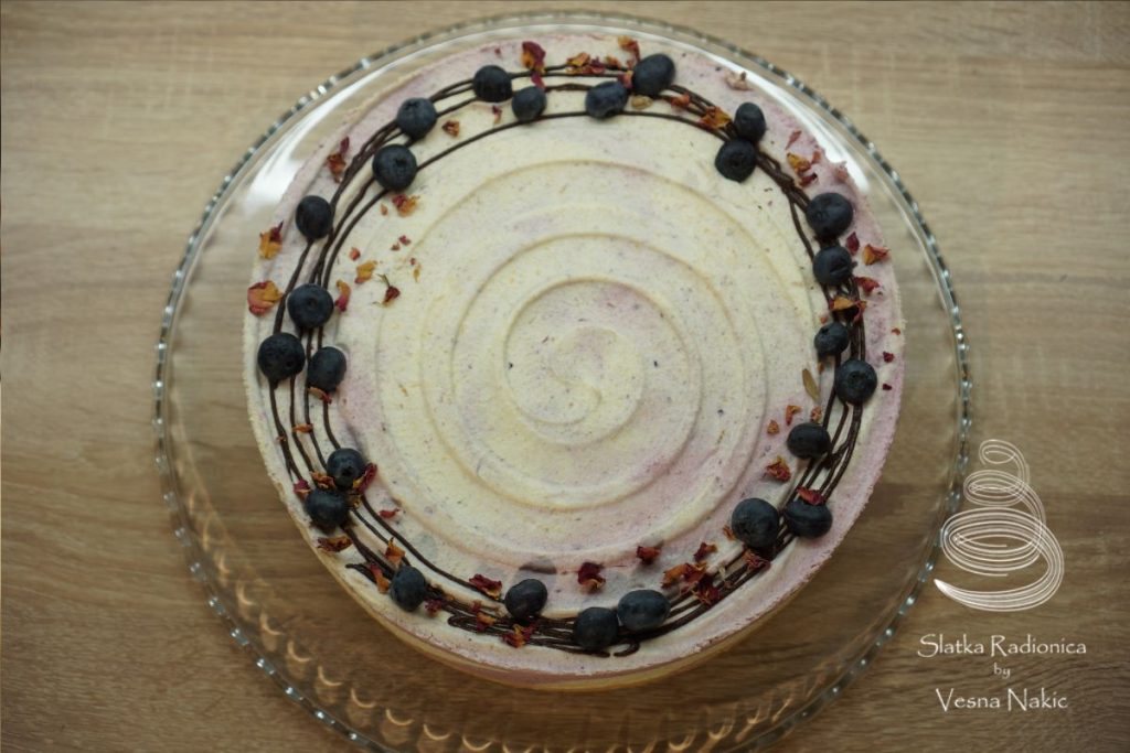 Berry Harmony torta, pogled od gore