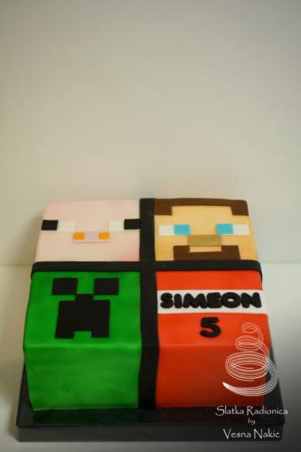 dječja torta, dječje torte, skradin, minecraft