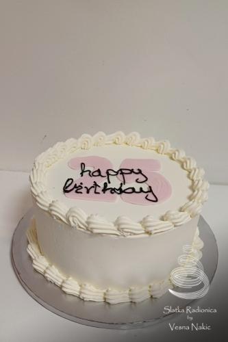 Torta, šlag, happy birthday